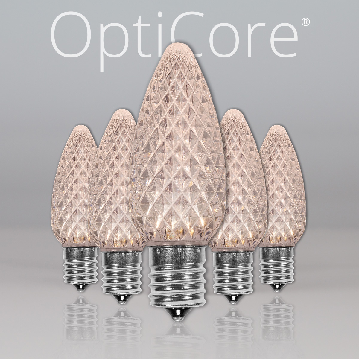 C9 Warm White OptiCore LED Christmas Light Bulbs