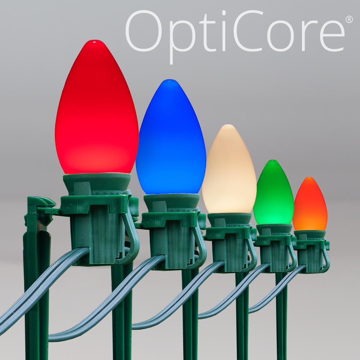 Christmas Pathway Lights C7 Multicolor Smooth Opticore Christmas LED