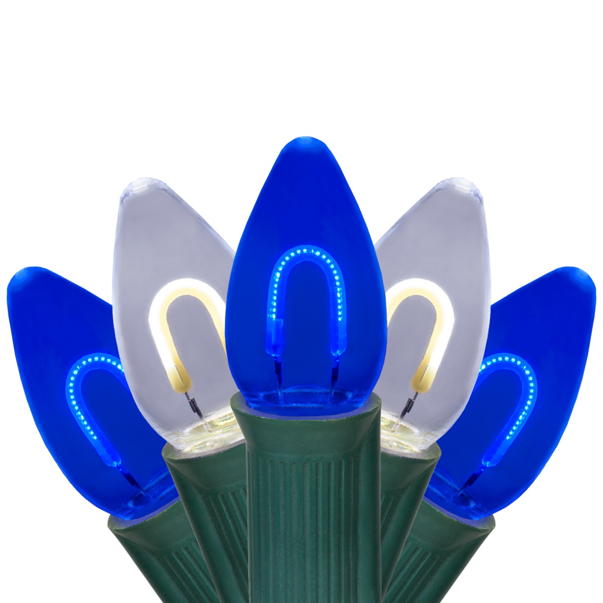 FlexFilament Christmas Lights C7 Blue / Cool White Commercial LED