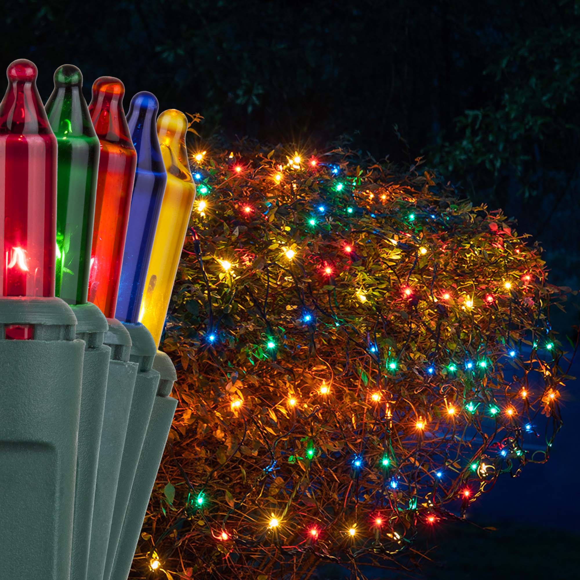 Christmas Net Lights - 4' x 6' Net Lights - 150 Multicolor Lamps