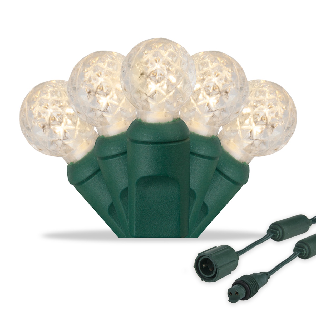 LED Christmas Lights Commercial 25 G12 Warm White LED String Lights