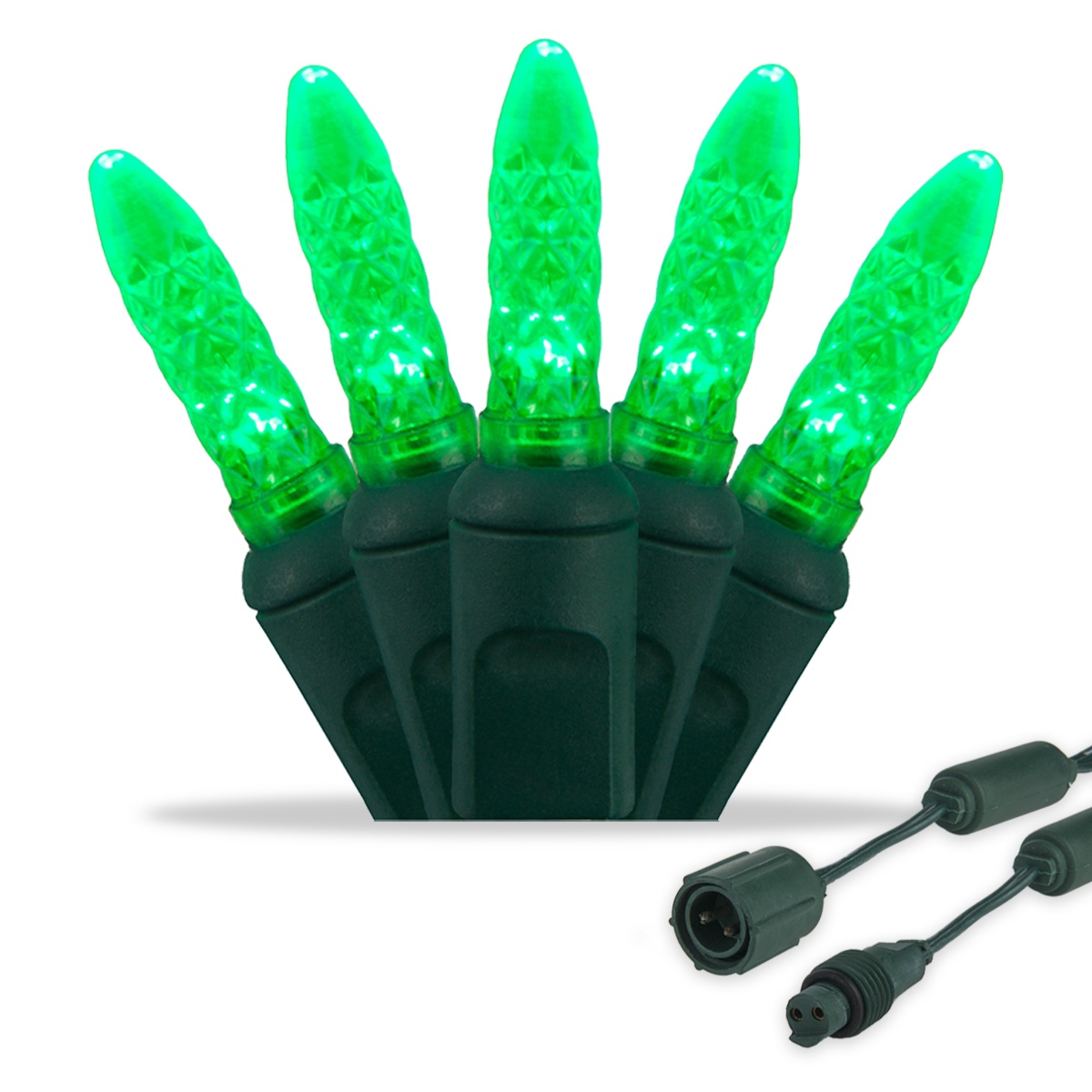 LED Christmas Lights Commercial 25 M5 Green LED Christmas Lights, 4