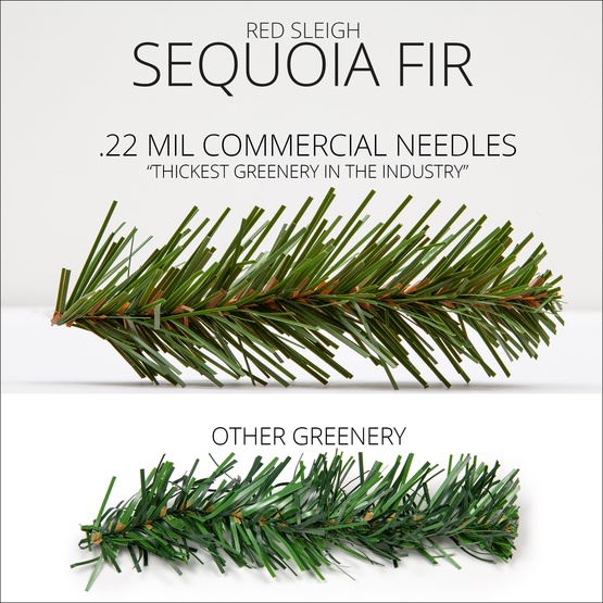 24" Pre-lit Commercial Sequoia Fir LED Christmas Wreath, 50 Warm White Lights