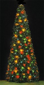 18' Rocky Mountain Pine Tree, C9 Multicolor Lights