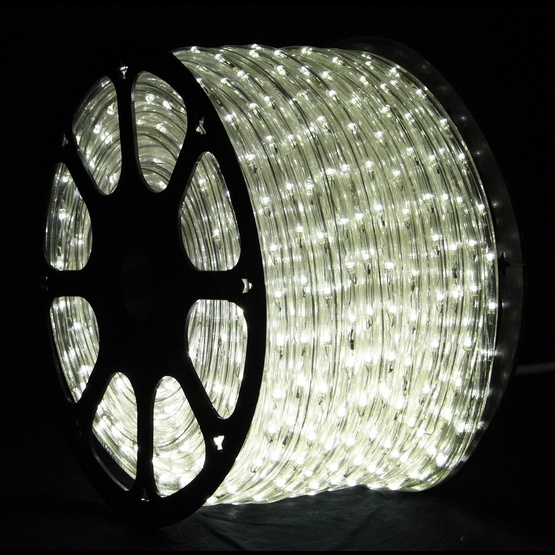 LED Rope Lights 150' Warm White Chasing LED Rope Light Commercial Spool, 120 Volt