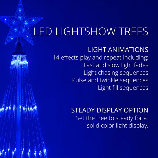 4' Blue LED Animated Lightshow Outdoor Christmas Tree