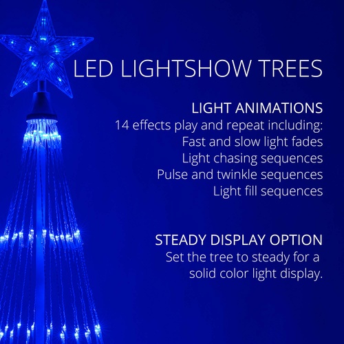 4' Blue LED Animated Lightshow Outdoor Christmas Tree