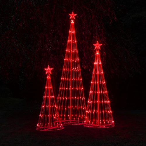 4' Red LED Animated Lightshow Outdoor Christmas Tree
