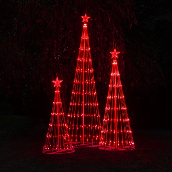 4' Red LED Animated Lightshow Outdoor Christmas Tree