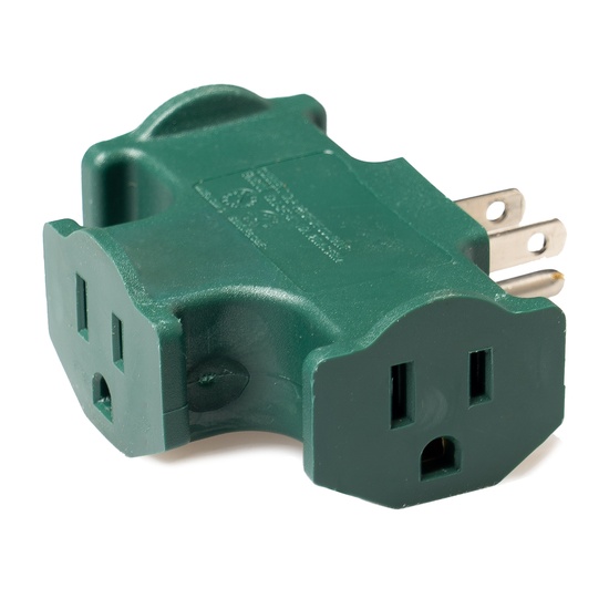 Green 3-Way Splitter Adapter