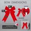 15" Red Imperial 3D Velvet Christmas Bow