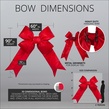 15" Red Structural 3D Nylon Christmas Bow
