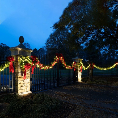 9' x 14" Sequoia Fir Prelit Commercial LED Christmas Garland, 100 Warm White Lights