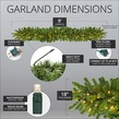 9' x 18" Sequoia Fir Prelit Commercial LED Christmas Garland, 100 Warm White Lights