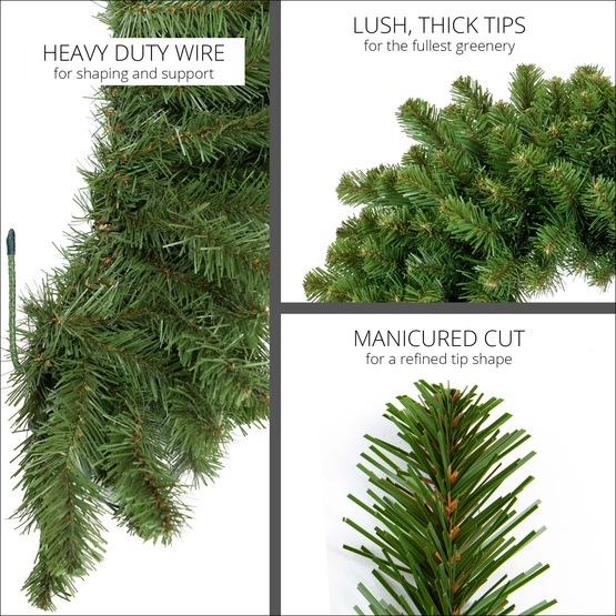 9' x 14" Sequoia Fir Prelit Commercial Christmas Garland, 100 Clear Lights
