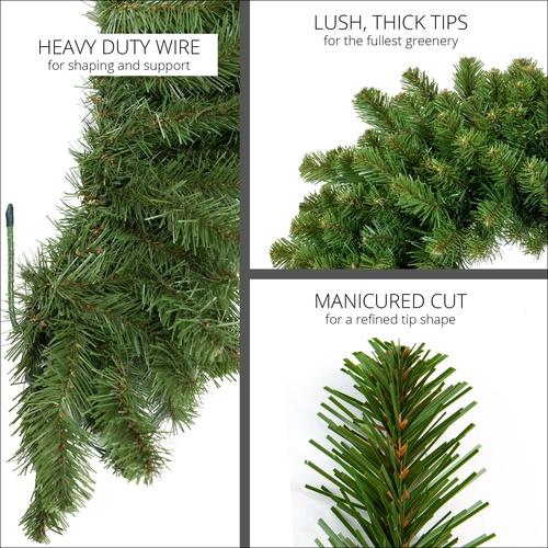 9' x 14" Sequoia Fir Prelit Commercial Christmas Garland, 100 Clear Lights