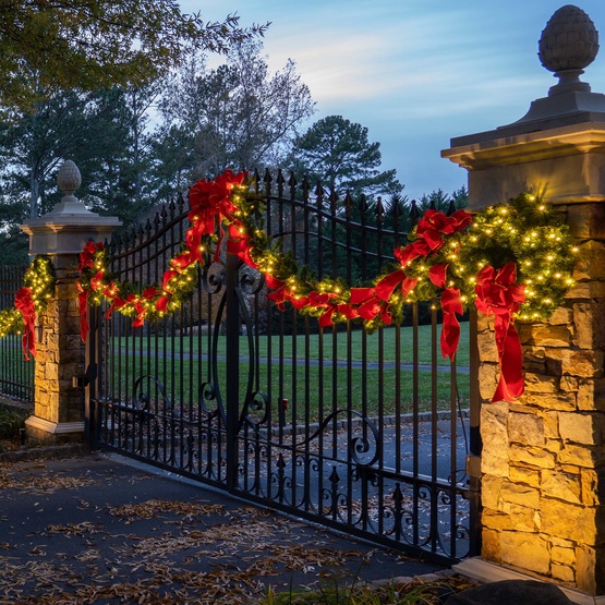 9' x 14" Sequoia Fir Prelit Commercial Christmas Garland, 100 Clear Lights