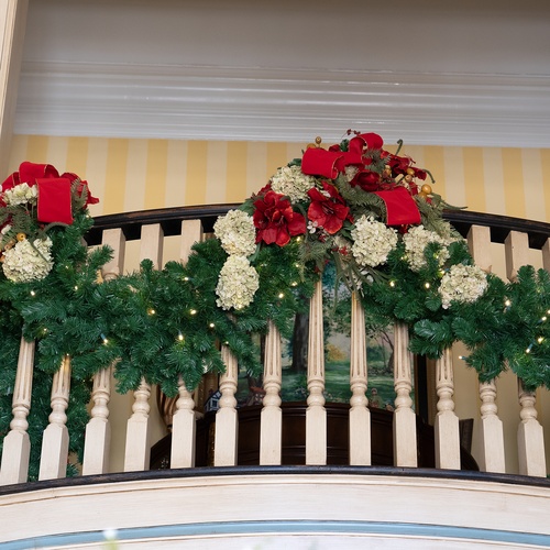 9' x 14" Olympia Pine Prelit Commercial LED Christmas Garland, 100 Warm White Lights