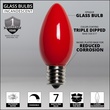 C9 Red Christmas Light Bulbs, Opaque