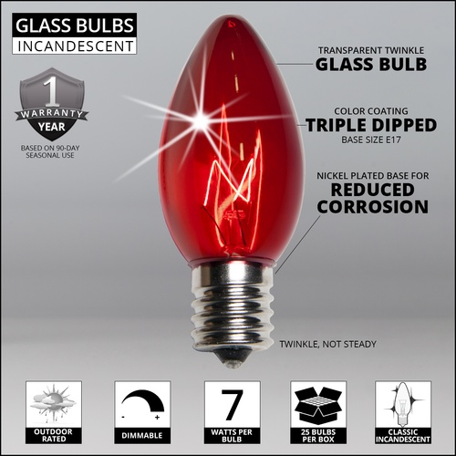 C9 Christmas Light Bulb C9 Twinkle Red Christmas Light Bulbs