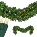 Oregon Fir HQ Prelit Commercial LED Christmas Garland, Warm White Lights