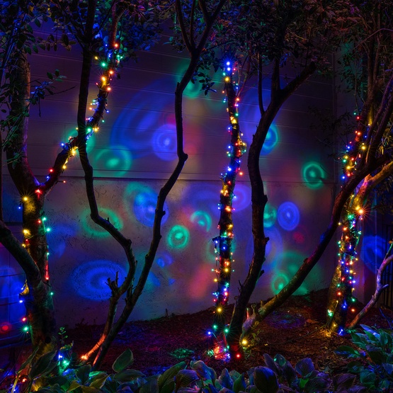 50 LED Halo Multi Color Christmas Lights, 4" Spacing