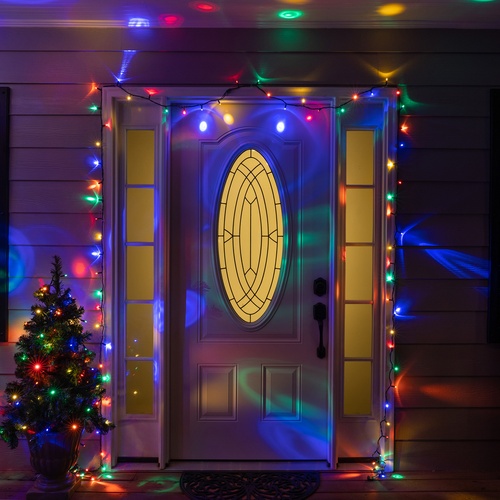 50 LED Halo Multi Color Christmas Lights, 4" Spacing