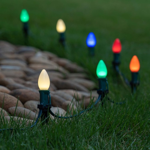 C7 Multicolor Smooth OptiCore LED Christmas Light Bulbs