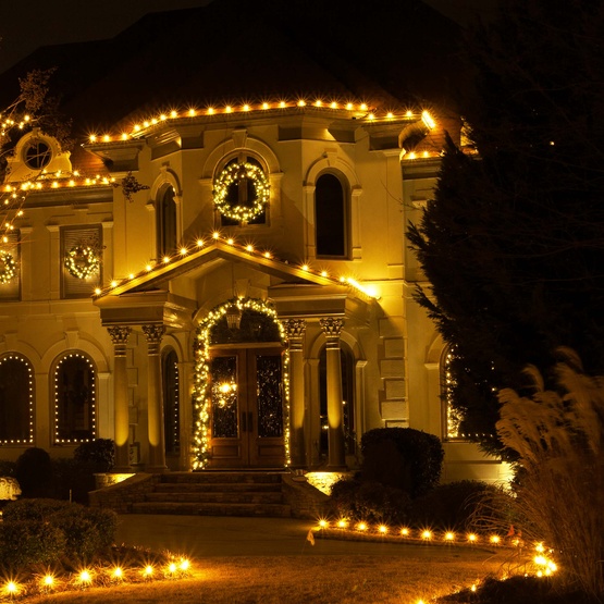 Kringle Traditions TM C9 120V Dimmable Gold LED Christmas Light Bulbs