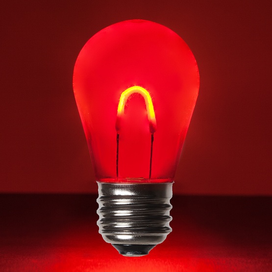 S14 120V Dimmable Red Shatterproof FlexFilament TM LED Edison Bulb