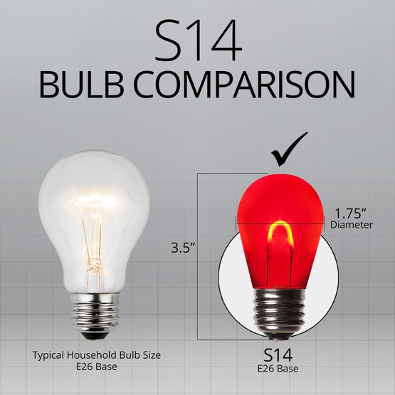 S14 120V Dimmable Red Shatterproof FlexFilament TM LED Edison Bulb