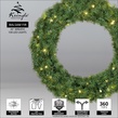 30" Pre-lit Balsam Fir LED Holiday Wreath, 100 Warm White Lights