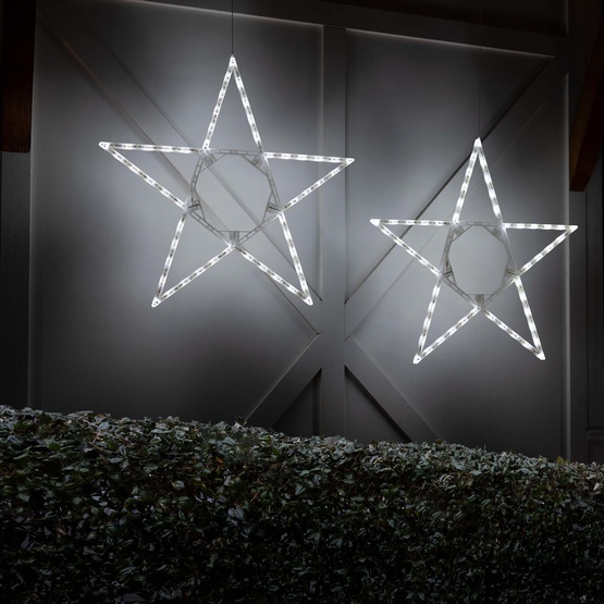 32" LED Folding Star Decoration, 50 Cool White Lights