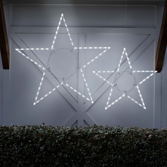 48" LED Folding Star Decoration, 70 Cool White Lights