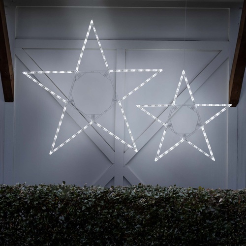 48" LED Folding Star Decoration, 70 Cool White Lights