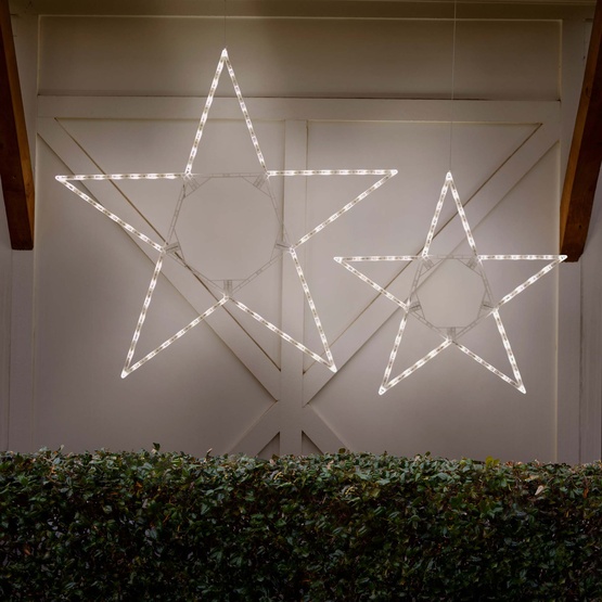 48" LED 5 Point Folding Star, Warm White Lights 