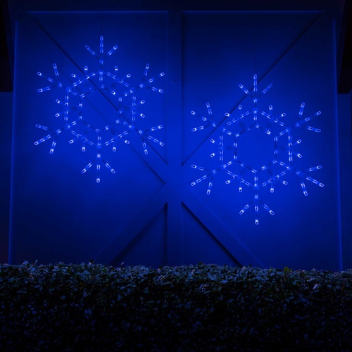 36" LED Folding Snowflake, Blue Lights 