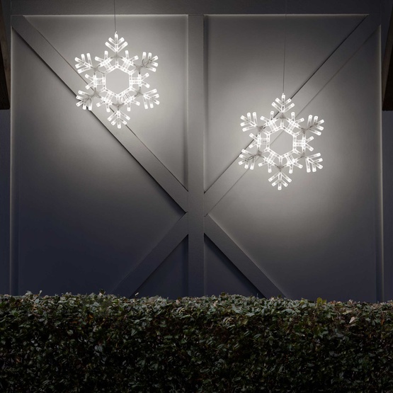 20" LED Folding Snowflake Decoration, 70 Cool White Lights