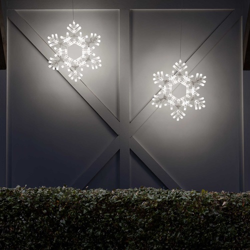 20" LED Folding Snowflake Decoration, 70 Cool White Lights