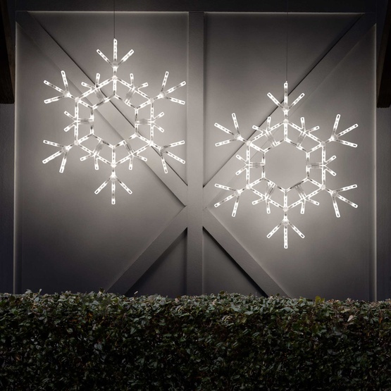36" LED Folding Snowflake Decoration, 105 Cool White Lights