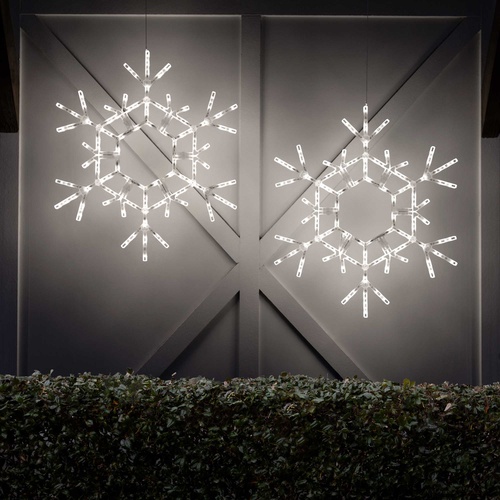36" LED Folding Snowflake Decoration, 105 Cool White Lights