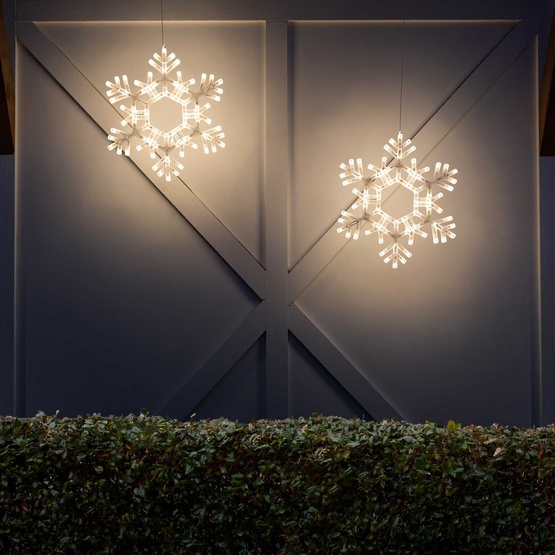 20" LED Folding Snowflake, Warm White Lights