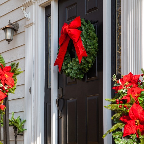 15" Red Structural 3D Nylon Christmas Bow