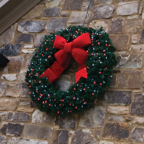 15" Red Structural 3D Nylon Christmas Bow