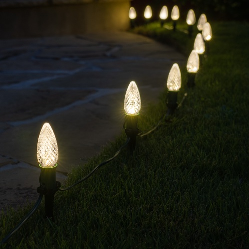 C9 Warm White OptiCore LED Christmas Light Bulbs, Box of 25