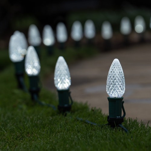 C9 Cool White OptiCore LED Christmas Light Bulbs, Contractor Pack
