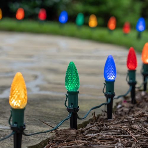 C9 Multicolor OptiCore LED Christmas Light Bulbs, Box of 25