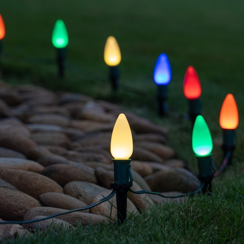 C9 Multicolor Smooth OptiCore LED Christmas Light Bulbs