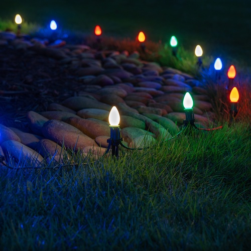 C7 Multicolor Smooth OptiCore LED Christmas Light Bulbs