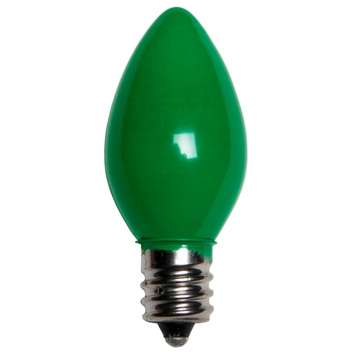 C7 Christmas Light Bulb C7 Green Christmas Light Bulbs, Opaque